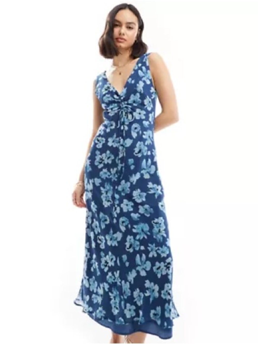 ASOS Blue Floral Maxi Dress